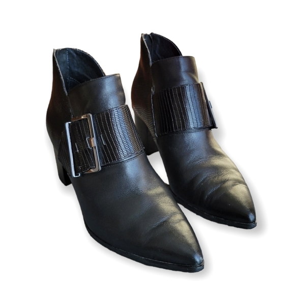 Sacha London Irene Ankle Boot Size 7.5 Black Leather - Picture 3 of 8